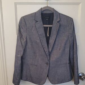 NWT Ann Taylor Blue Chambray Newbury Blazer Size 10